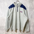 古着 used　vineyard vines　ヴィ二ヤードヴァインズ　長袖ハーフジップスウェット　トレーナー　ロゴタグ　Lサイズ