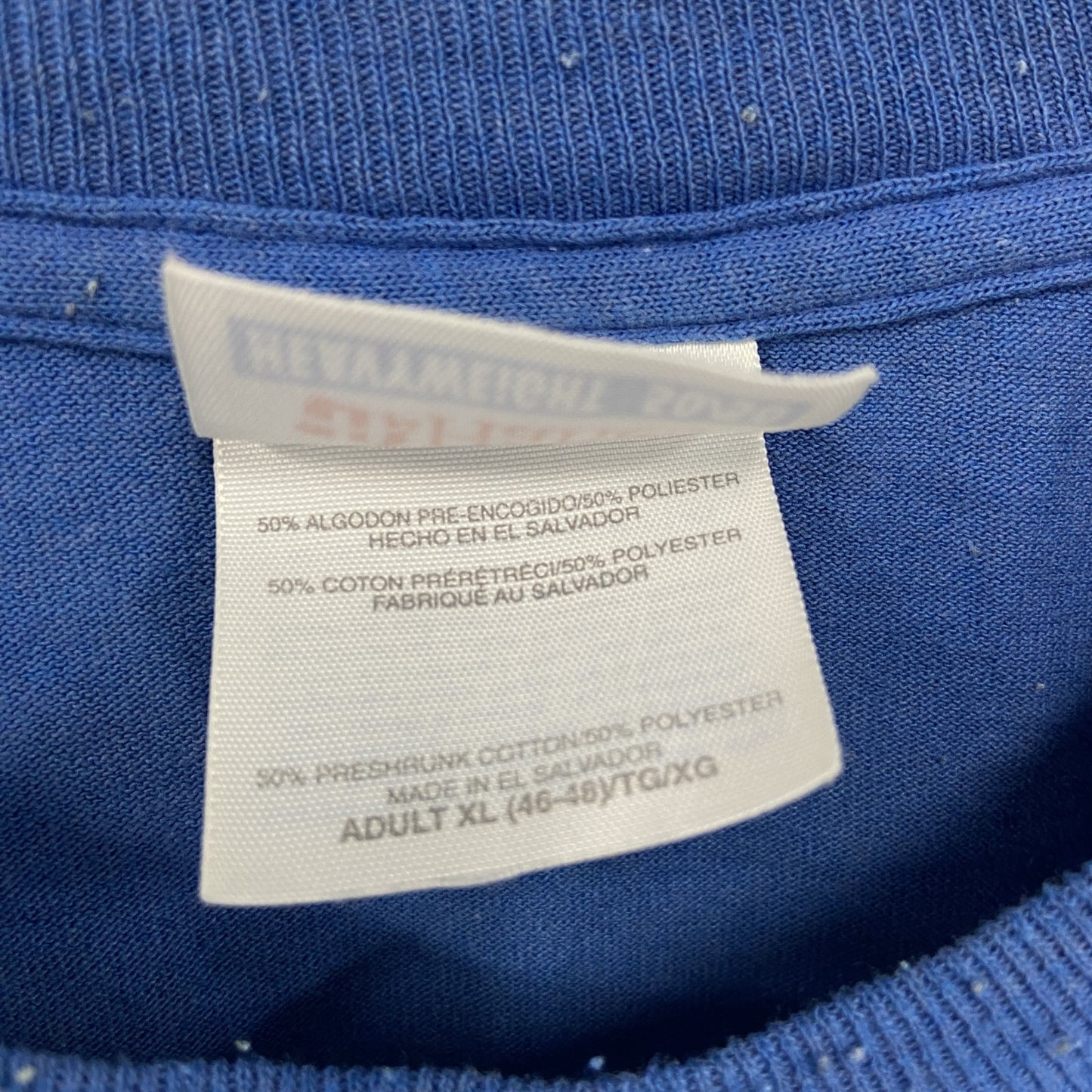 Hanes　ヘインズ　半袖プリントＴシャツ　青　ブルー　XLサイズ
