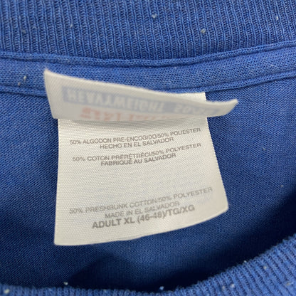 Hanes　ヘインズ　半袖プリントＴシャツ　青　ブルー　XLサイズ