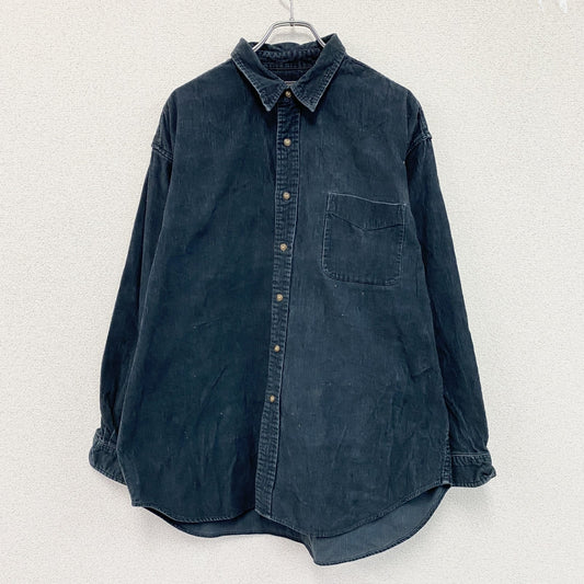 G.H Bass & Co.　ジーエイチバス　長袖コーデュロイシャツ　紺　ネイビー　XLサイズ