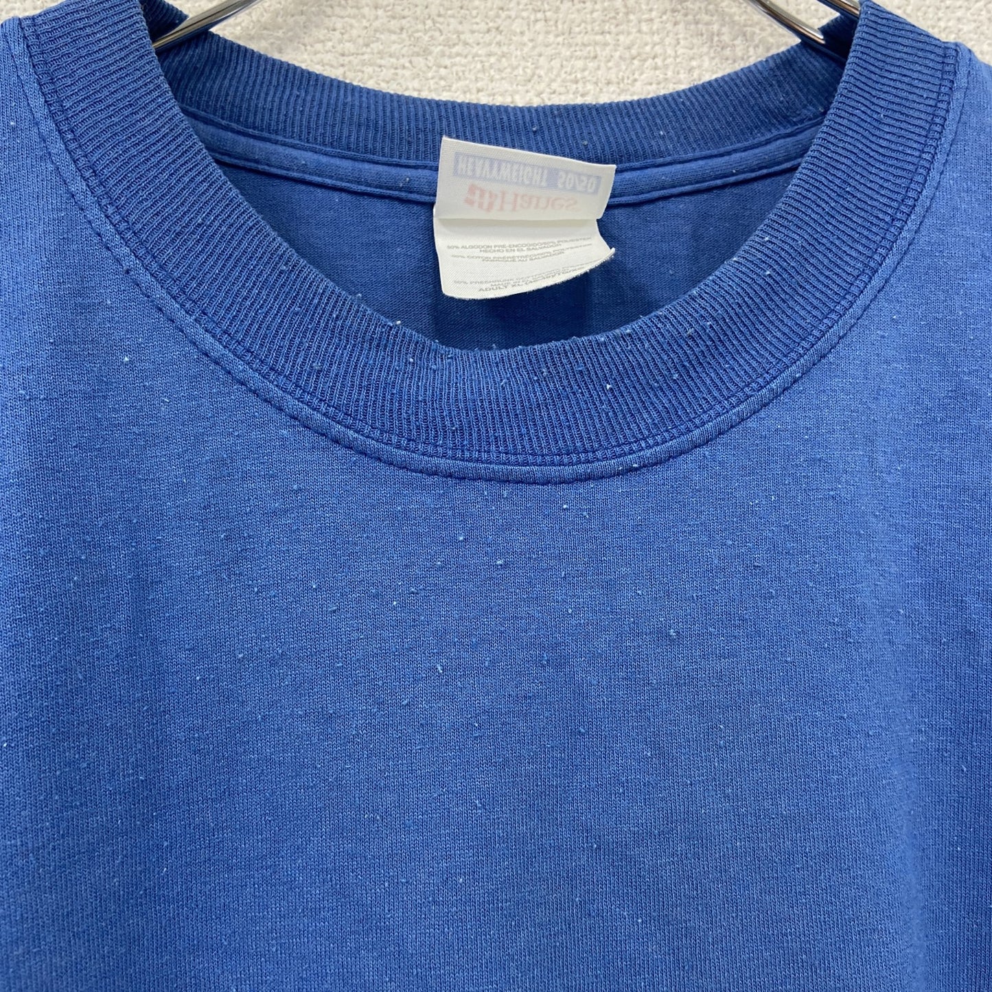 Hanes　ヘインズ　半袖プリントＴシャツ　青　ブルー　XLサイズ