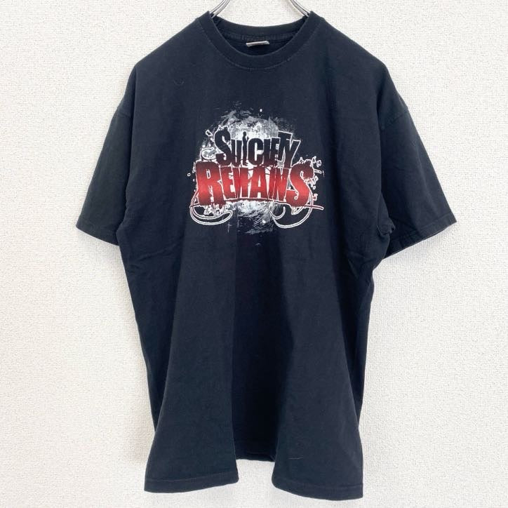 古着 used　フルーツオブザルーム　半袖バンドプリントTシャツ　メタルコア　音楽　黒　ブラック　クルーネック　Lサイズ