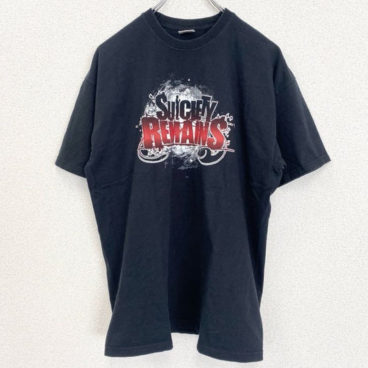 古着 used　フルーツオブザルーム　半袖バンドプリントTシャツ　メタルコア　音楽　黒　ブラック　クルーネック　Lサイズ