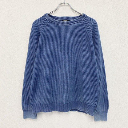 FREAK'S STORE　フリークスストア　コットンニットセーター　ラグランスリーブ　フェード　青　ブルー　Lサイズ