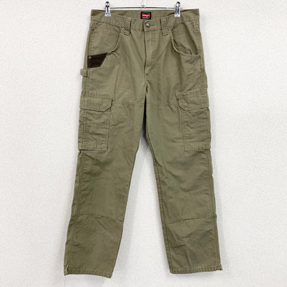 Wrangler　ラングラー　カーゴパンツ　ダブルニー　リップストップ　ジップフライ　カーキ　32サイズ