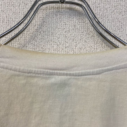 古着 used　半袖プリントTシャツ　90s　ARIZONA　シングルステッチ　クルーネック　レトロ　白　青　ホワイト　Lサイズ