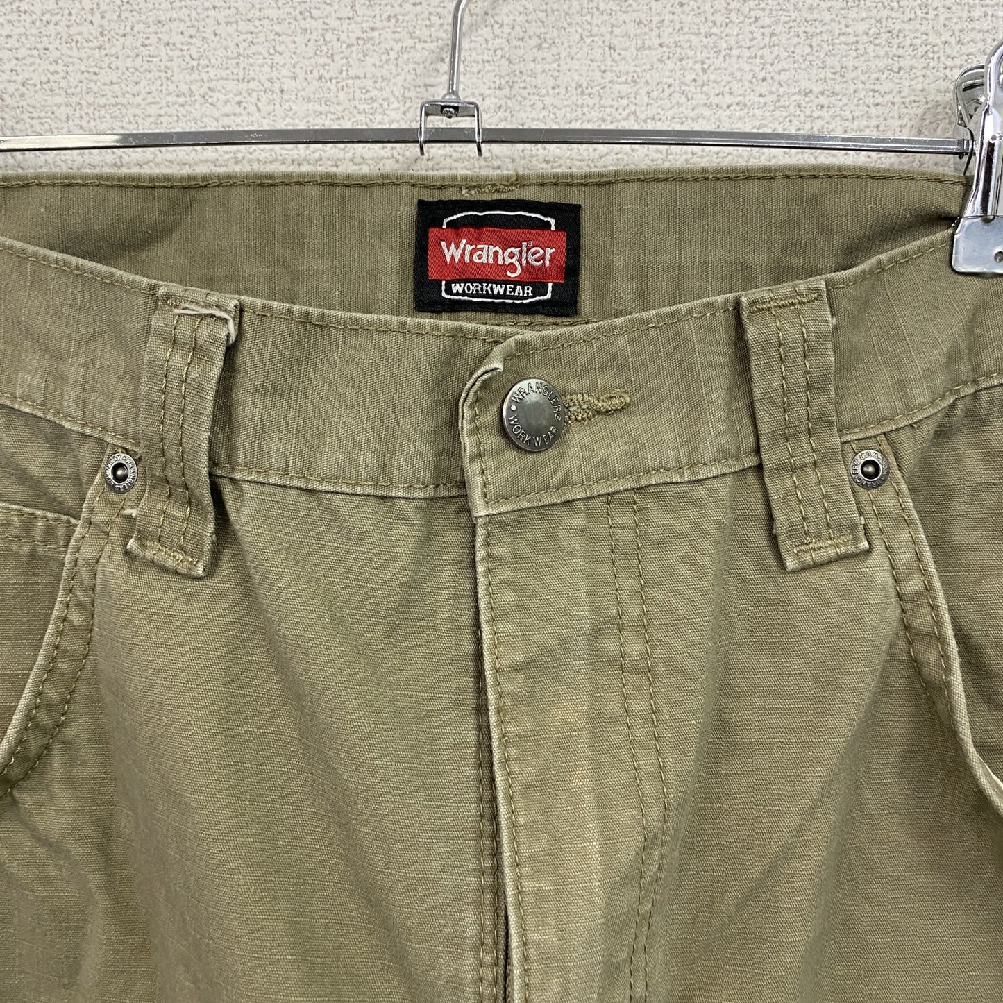 Wrangler　ラングラー　カーゴパンツ　ダブルニー　リップストップ　ジップフライ　カーキ　32サイズ