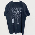 古着 used　半袖バンドプリントTシャツ　AC/DC　音楽　ロック　黒　ブラック　定番　クルーネック　レトロデザイン　Mサイズ