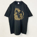 ～90s　半袖プリントTシャツ　龍　竜　ドラゴン　シングルステッチ　ヴィンテージ　黒　ブラック　Lサイズ