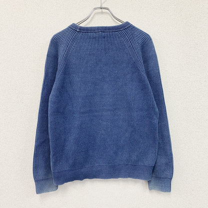 FREAK'S STORE　フリークスストア　コットンニットセーター　ラグランスリーブ　フェード　青　ブルー　Lサイズ