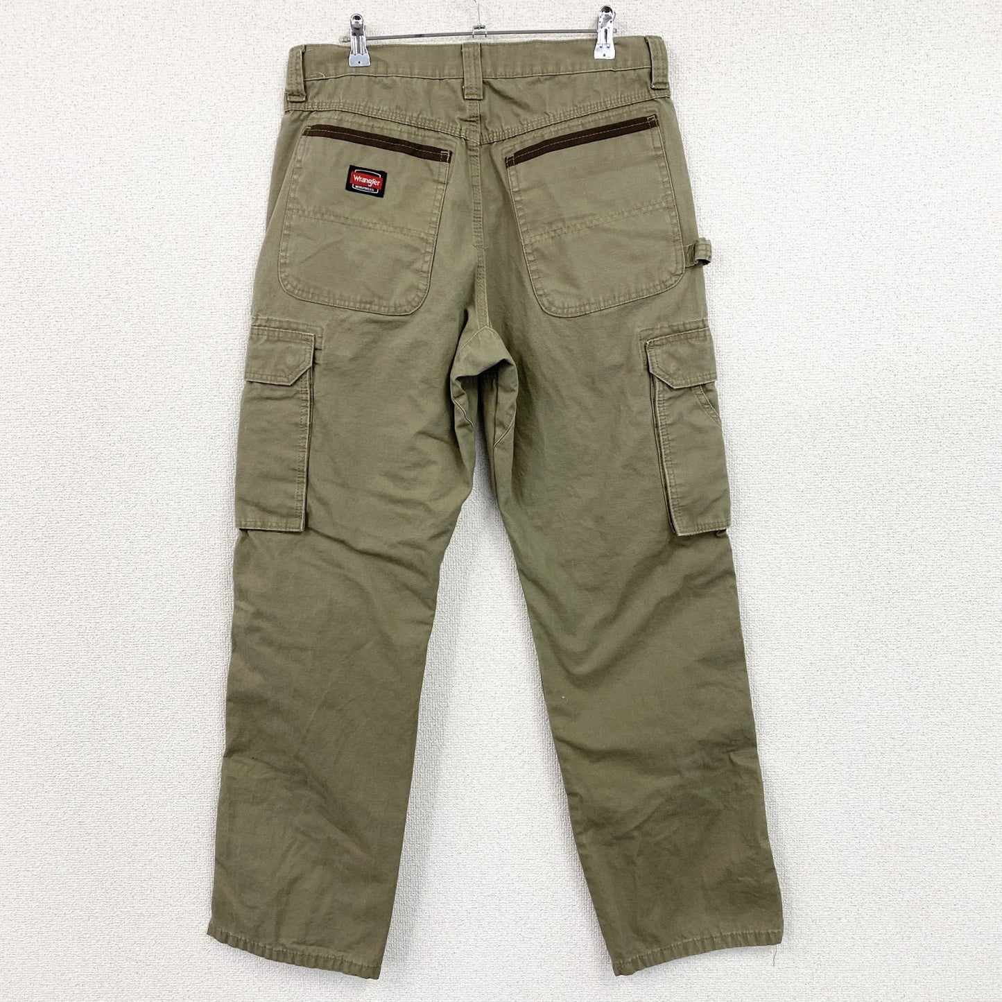 Wrangler　ラングラー　カーゴパンツ　ダブルニー　リップストップ　ジップフライ　カーキ　32サイズ