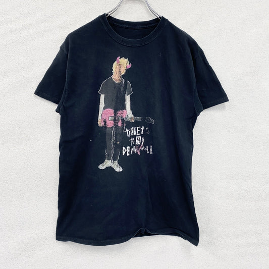 半袖プリントTシャツ　黒　ブラック