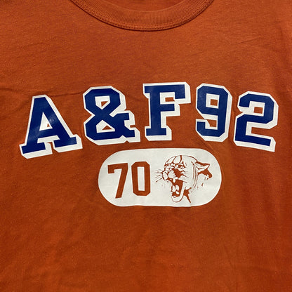 Abercrombie　アバクロンビー　半袖プリントＴシャツ　シングルステッチ　オレンジ　Sサイズ