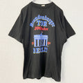 古着 used　半袖プリントTシャツ　90s　BERLIN　シングルステッチ　クルーネック　レトロ　黒　ブラック　XLサイズ