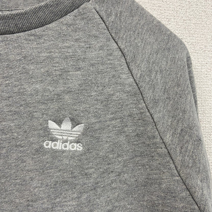 adidas　アディダス　スウェット/トレーナー　トレフォイルロゴ　ラグランスリープ　灰色　グレー　Sサイズ