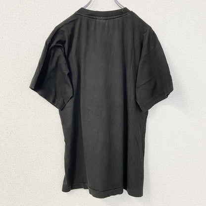 古着 used　半袖プリントTシャツ　90s　BERLIN　シングルステッチ　クルーネック　レトロ　黒　ブラック　XLサイズ