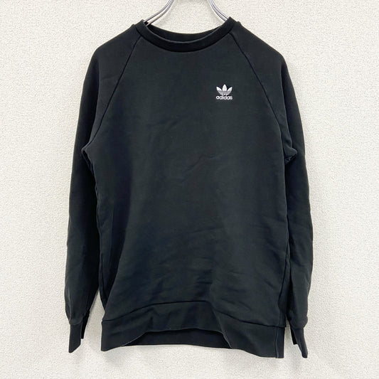 adidas　アディダス　スウェット/トレーナー　トレフォイルロゴ　ラグランスリープ　黒　ブラック　Sサイズ