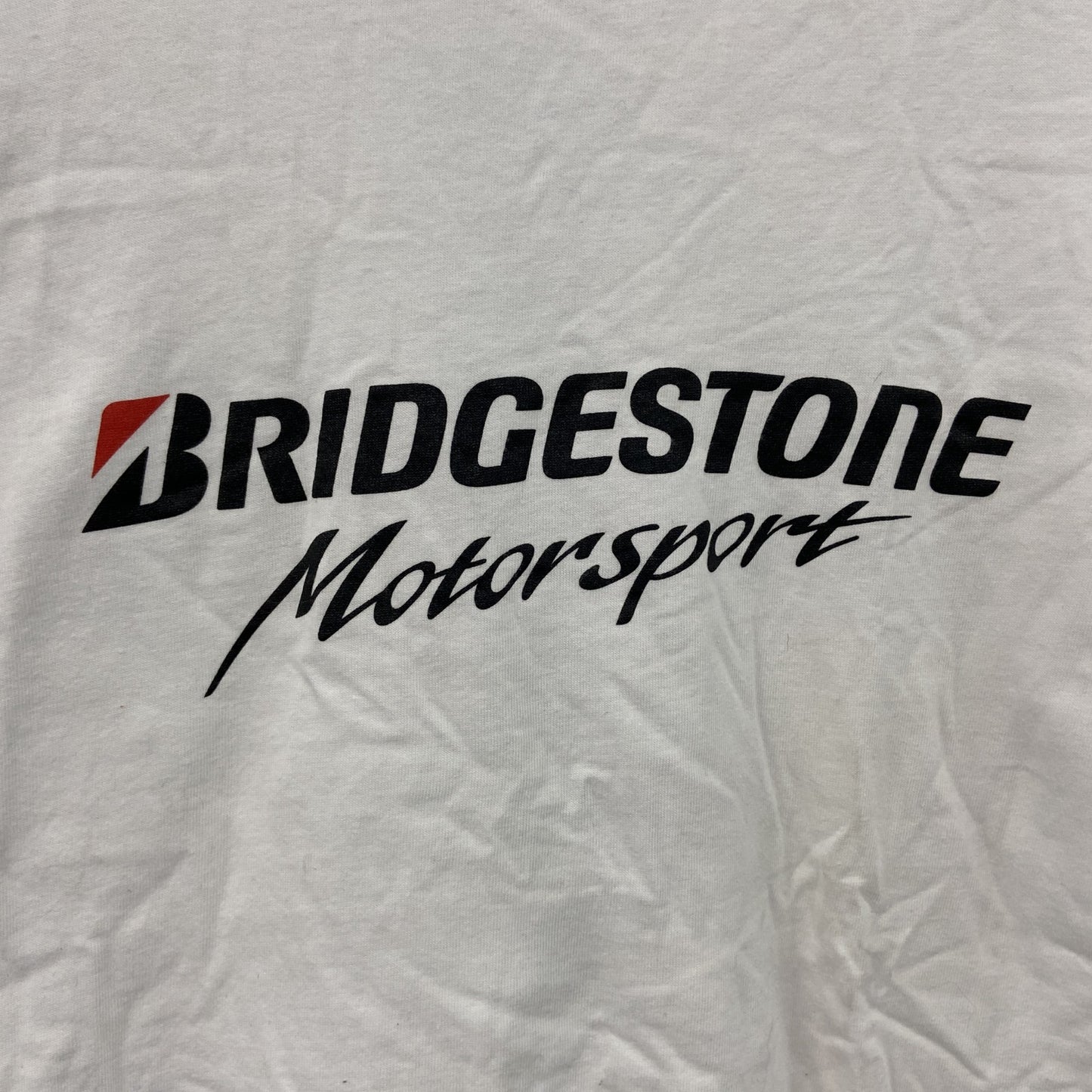 BRIDGESTONE　ブリヂストン　半袖プリントＴシャツ　企業ロゴ　白　ホワイト　Lサイズ