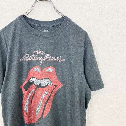 古着 used　The Rolling Stones　ローリングストーンズ　半袖バンドTシャツ　黒　ブラック　プリント　Mサイズ