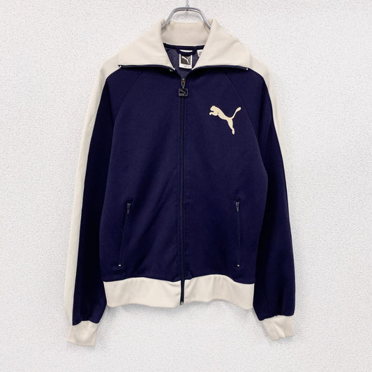 90s～　PUMA　プーマ　トラックジャケット/ジャージ　ヴィンテージ　紺　ネイビー　Sサイズ