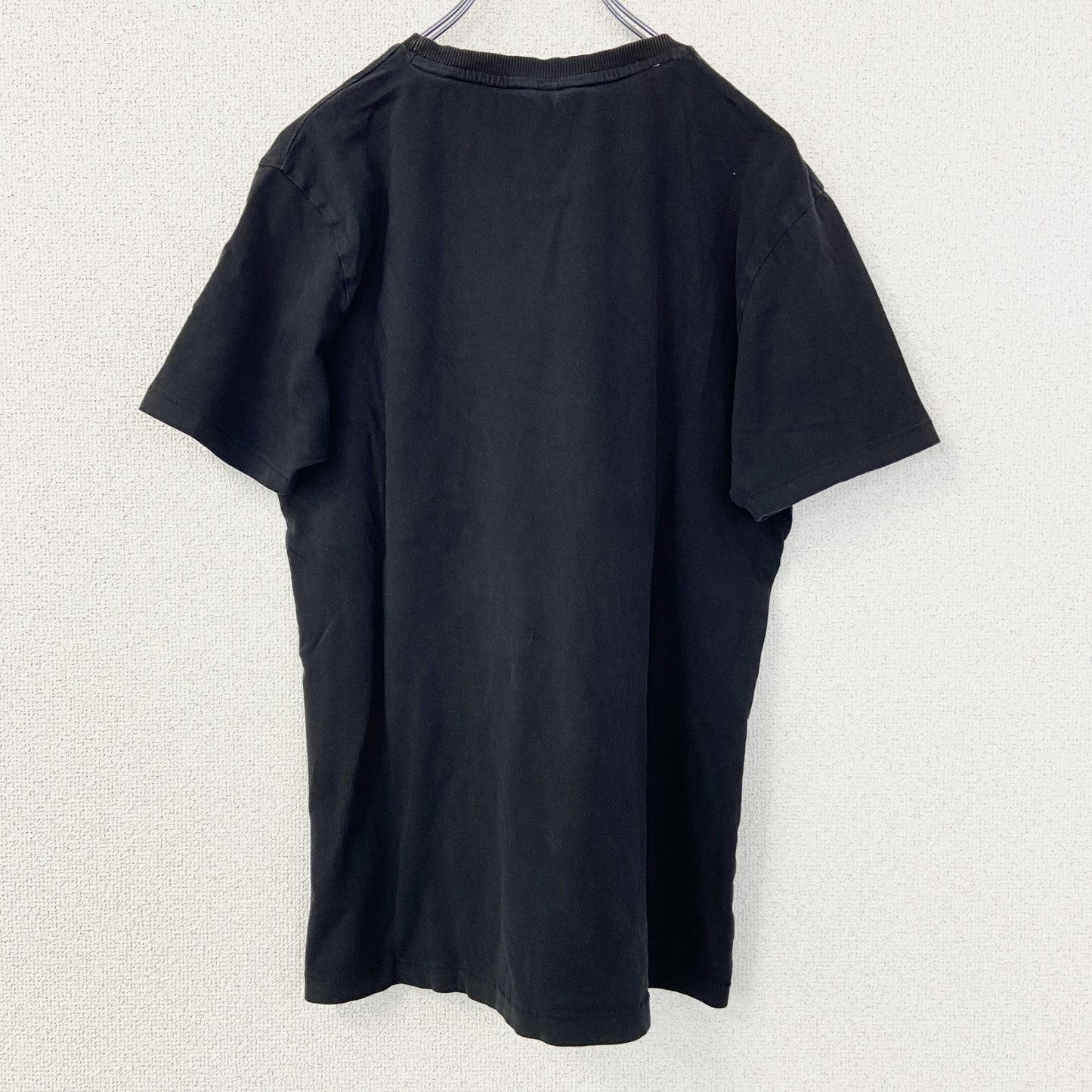 古着 used　半袖プリントTシャツ　90s　骸骨　ドクロ　シングルステッチ　クルーネック　レトロ　黒　ブラック　Mサイズ