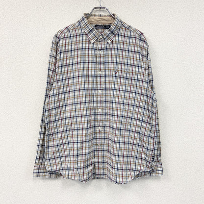 NAUTICA　ノーティカ　長袖ボタンダウンシャツ　チェック柄　マルチカラー　紺　ネイビー　ベージュ　2XLサイズ
