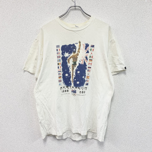 シドニー五輪　オーストラリア代表　半袖プリントTシャツ　白　ホワイト
