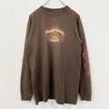 古着 used　ORANGE COUNTRY CHOPPERS　半袖プリントTシャツ　茶色　ブラウン　バイク　Mサイズ