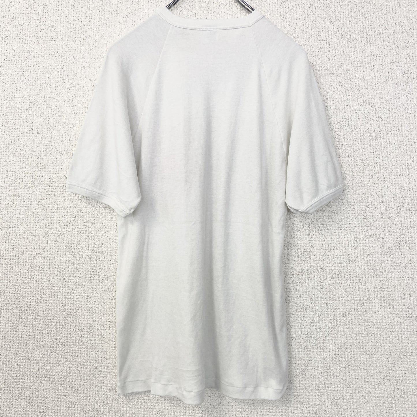 古着 used　半袖プリントTシャツ　90s　ヴィンテージ　シングルステッチ　クルーネック　レトロデザイン　白　ホワイト　