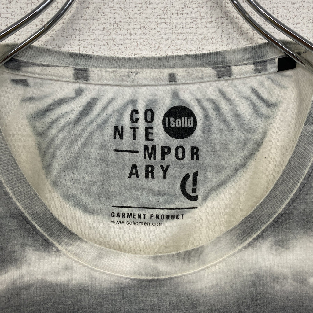 古着 used　半袖ロゴプリントＴシャツ　白　ホワイト　レトロデザイン　サーフィン　ビーチ　クルーネック　Sサイズ