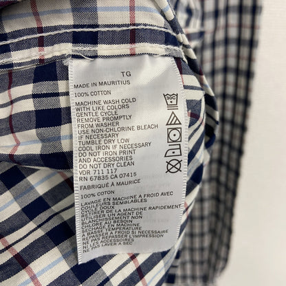 NAUTICA　ノーティカ　長袖ボタンダウンシャツ　チェック柄　マルチカラー　紺　ネイビー　XLサイズ