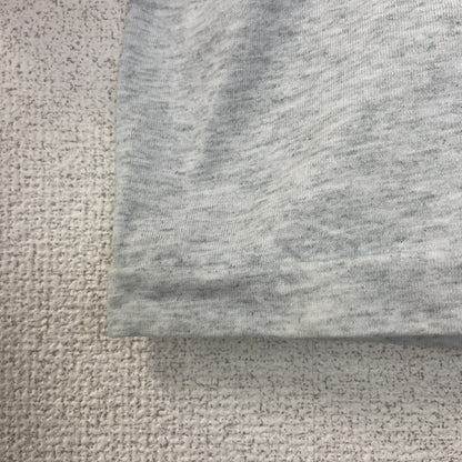古着 used　半袖プリントTシャツ　90s　ヴィンテージ　シングルステッチ　音符　クルーネック　レトロデザイン　灰　グレー