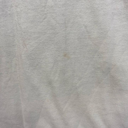 古着 used　半袖ロゴプリントＴシャツ　白　ホワイト　レトロデザイン　サーフィン　ビーチ　クルーネック　Sサイズ
