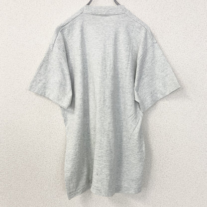 古着 used　半袖プリントTシャツ　90s　ヴィンテージ　シングルステッチ　音符　クルーネック　レトロデザイン　灰　グレー
