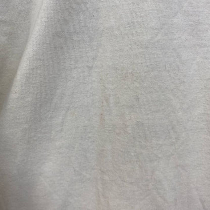 古着 used　半袖ロゴプリントＴシャツ　白　ホワイト　レトロデザイン　サーフィン　ビーチ　クルーネック　Sサイズ