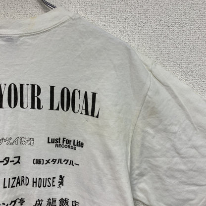 BECK　ユユキ×GREATFUL SOUND ９　半袖プリント漫画Tシャツ　花柄　白　ホワイト　Mサイズ