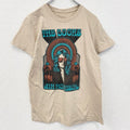 古着 used　半袖バンドプリントTシャツ　ドアーズ　音楽　ロック　ベージュ　クルーネック　レトロデザイン　Lサイズ