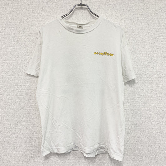 GOOD YEAR　グッドイヤー　半袖プリントTシャツ　企業T　白　ホワイト　Lサイズ