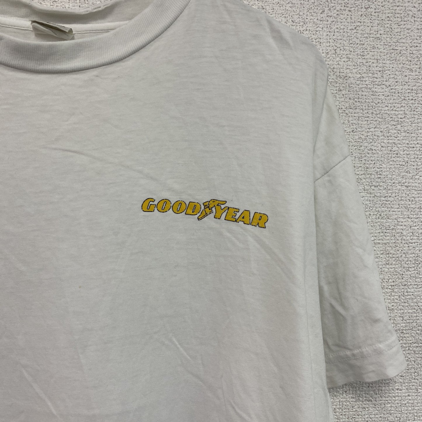 GOOD YEAR　グッドイヤー　半袖プリントTシャツ　企業T　白　ホワイト　Lサイズ