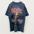 古着 used　AC/DC　エーシーディーシー　半袖バンドTシャツ　黒　ブラック　フェード　フロントプリント　Sサイズ