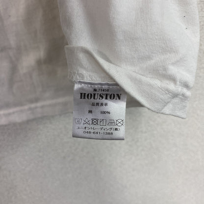 HOUSTON　ヒューストンン　米軍　U.S.NAVY　U.S.ARMY　半袖プリントTシャツ　星条旗　白　ホワイト　Lサイズ