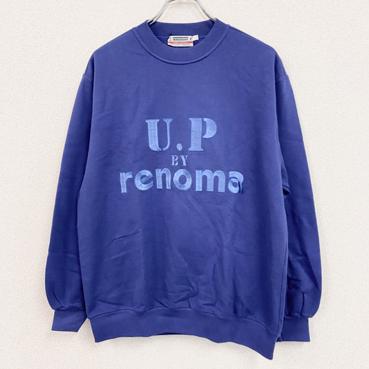 90s～　U.P renoma　ユーピーレノマ　スウェット/トレーナー　ユーロヴィンテージ　青　ブルー　Lサイズ