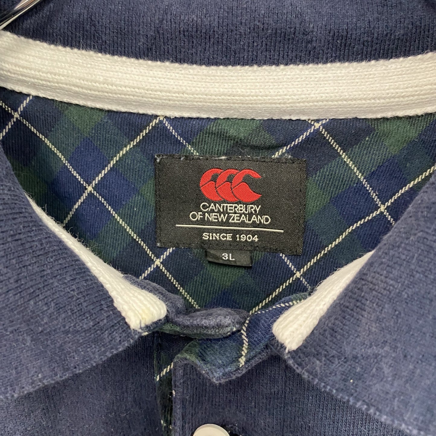 Canterbury　カンタベリー　長袖ポロシャツ　紺　ネイビー　3Lサイズ
