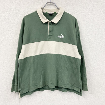 PUMA　プーマ　長袖ポロシャツ/ラガーシャツ　緑　グリーン　Lサイズ