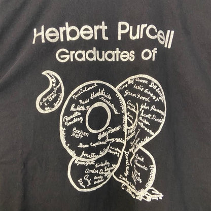 古着 used　半袖プリントTシャツ　90s　シングルステッチ　ヴィンテージ　クルーネック　レトロ　黒　ブラック　XLサイズ