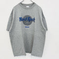 古着 used　Hard Rock CAFE　ハードロックカフェ　半袖ロゴプリントTシャツ　USA製　灰色　グレー　2XLサイズ