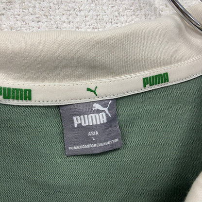 PUMA　プーマ　長袖ポロシャツ/ラガーシャツ　緑　グリーン　Lサイズ