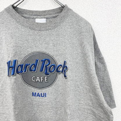 古着 used　Hard Rock CAFE　ハードロックカフェ　半袖ロゴプリントTシャツ　USA製　灰色　グレー　2XLサイズ
