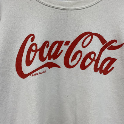 80s～　Hanes　ヘインズ　Coca Cola　コカコーラ　スウェット/トレーナー　ヴィンテージ　白　ホワイト　XLサイズ　