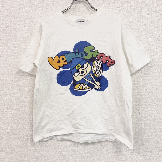 Kemio × PaRappa the Rapper　ケミオ　パラッパラッパー　半袖Tシャツ　白　ホワイト　Sサイズ